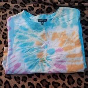 Tie dye crop long sleeves shirt